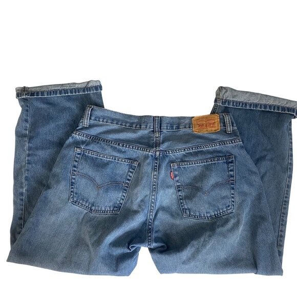 Levis 550 Relaxed Fit Jeans Mens 14H Huskey 33x28 Blue Denim Straight Leg - Picture 5 of 14